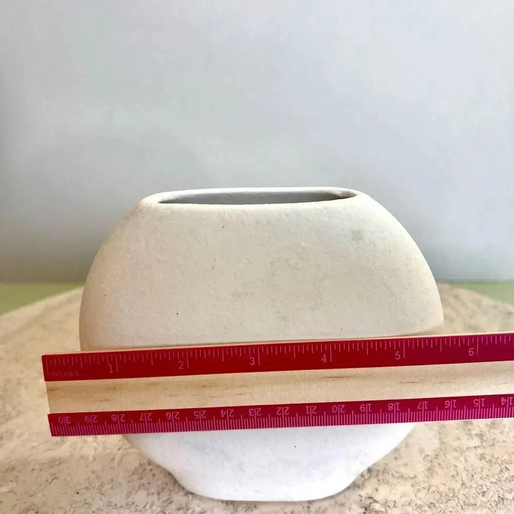 Parma by AAI Matte ivory Cream Stoneware Textured Mid-Century Art Pottery Bud Va